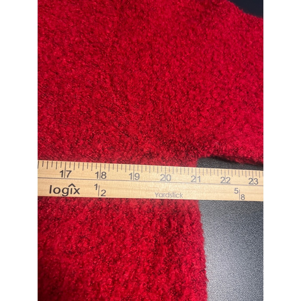 Vintage Marisa Christina Knitworks Red Wool Blend Cardigan Sweater Womens M - Picture 4 of 10